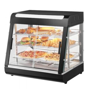 VEVOR 3-vrstvový komerčný ohrievač potravín Osvetlenie skriniek na pizzu 111L