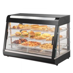 VEVOR 3-stupňový komerčný ohrievač potravín skrinka na pizzu 1,5 kw výstavný kebab