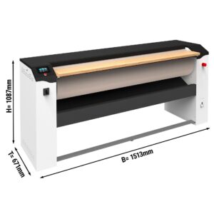 Elektrická žehlička na bielizeň 1000 mm - 25 kg/h