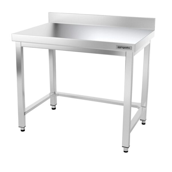 Nerezový pracovný stôl PREMIUM - 1000x600mm - s podnožou, podperou a podperou - Image 7