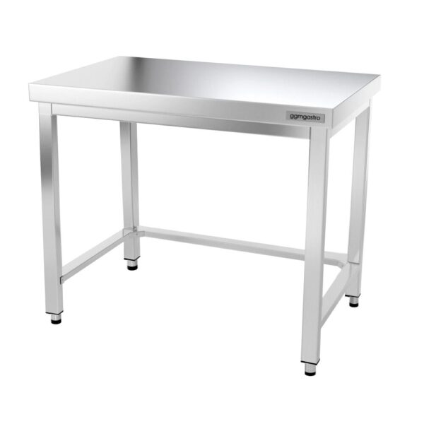 Nerezový pracovný stôl PREMIUM - 1000x600mm - s podnožou a vzperami - Image 8