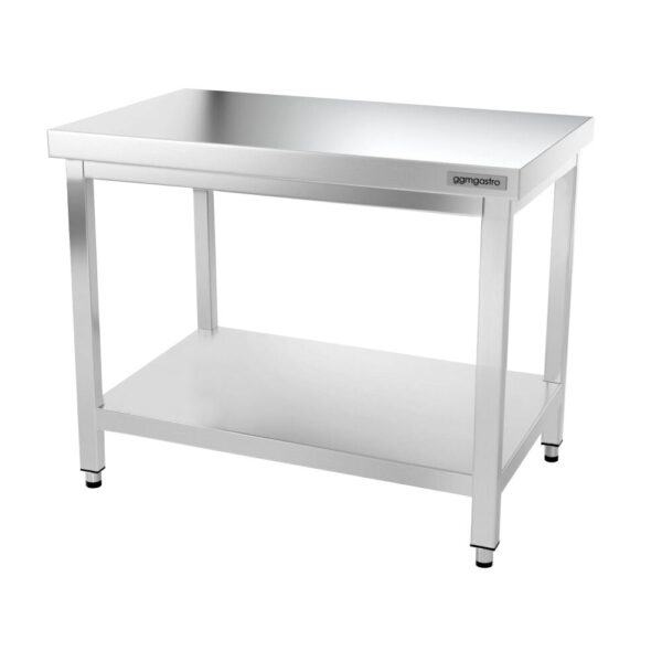 Nerezový pracovný stôl PREMIUM - 1000x600mm - s podnožou a vzperami - Image 9