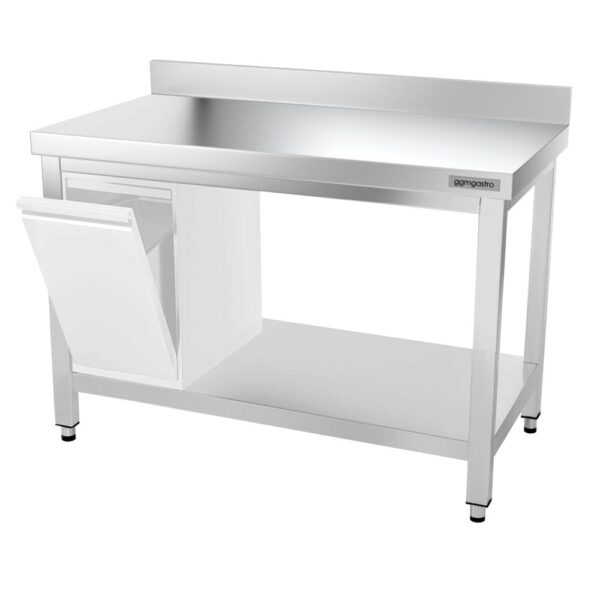 Nerezový pracovný stôl PREMIUM - 1200x600mm - s podnožou, podperou a podperou - Image 10