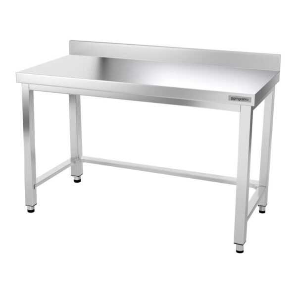 Nerezový pracovný stôl PREMIUM - 1400x600mm - s podnožou, podperou a podperou - Image 7