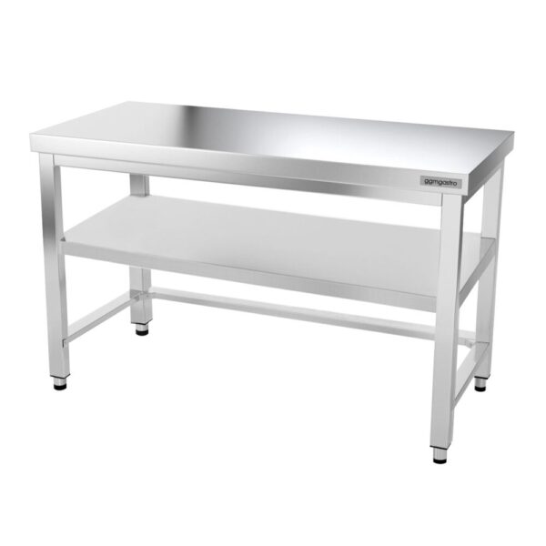 Nerezový pracovný stôl PREMIUM - 1500x600mm - s podnožou a vzperami - Image 7