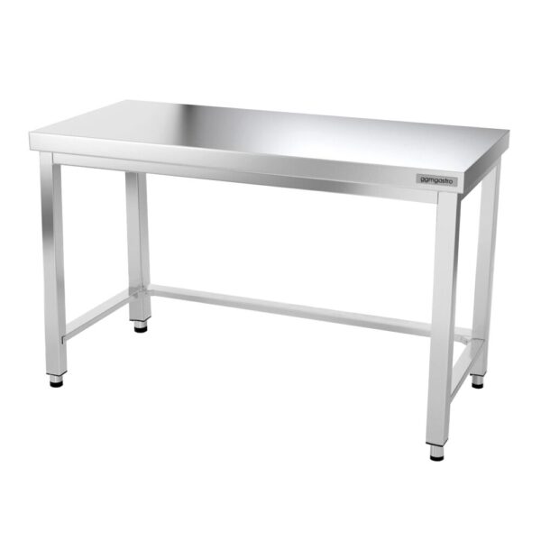 Nerezový pracovný stôl PREMIUM - 1500x600mm - s podnožou a vzperami - Image 9