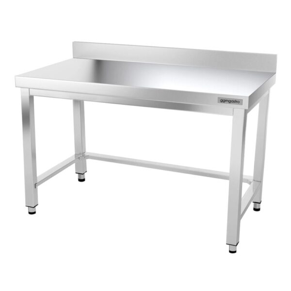 Nerezový pracovný stôl PREMIUM - 1800x600mm - s podnožou, podperou a podperou - Image 6