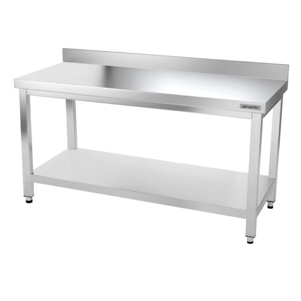 Nerezový pracovný stôl PREMIUM - 1500x600mm - s podnožou, podperou a podperou - Image 8