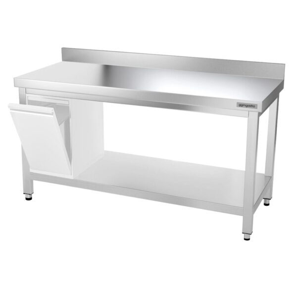Nerezový pracovný stôl PREMIUM - 1600x600mm - s podnožou, podperou a podperou - Image 10