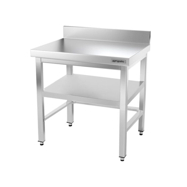 Nerezový pracovný stôl PREMIUM - 700x600mm - s podnožou, podperou a podperou - Image 10
