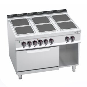 Elektrický sporák - 21 kW - 6 platní štvorcových + elektrická rúra statická - 7,5 kW