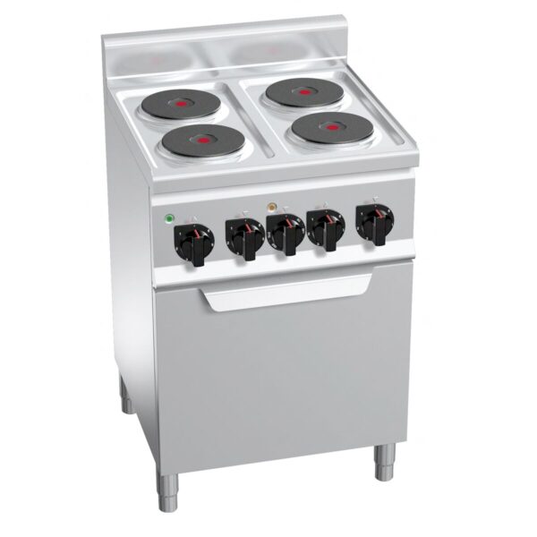 Elektrický sporák - 8 kW - 4 platne okrúhle - vrátane elektrickej rúry - 3 kW - Image 3