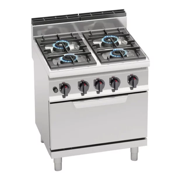 Plynový sporák - 28 kW - 4 horáky - vrátane plynovej rúry statickej - 7,8 kW - Image 8