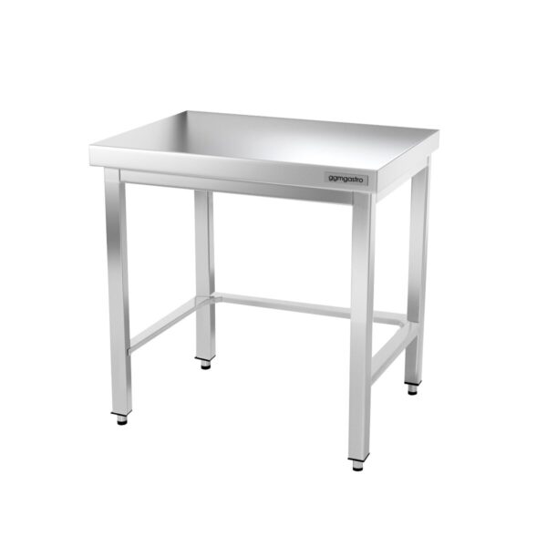 Nerezový pracovný stôl PREMIUM - 800x600mm - s podnožou a vzperami - Image 5