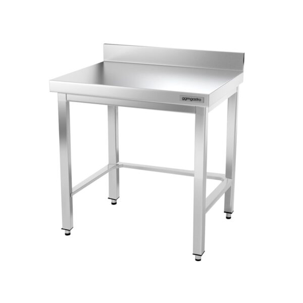 Nerezový pracovný stôl PREMIUM - 800x600mm - s podnožou, podperou a podperou - Image 4