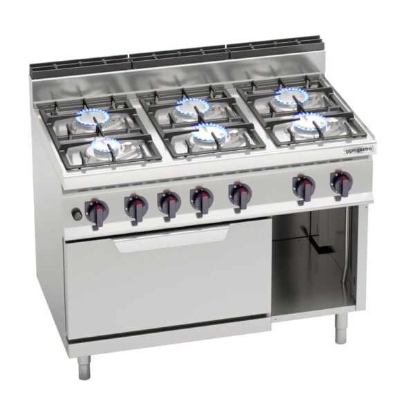 Plynový sporák - 33,5 kW - 6 horákov - vrátane elektrickej rúry statickej - 7,5 kW - Image 5