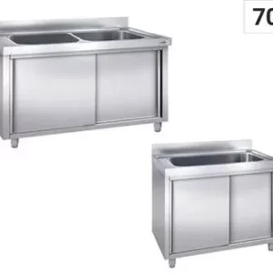 Umývacie vaňe na umývanie hrncov so skrinkou 700 mm