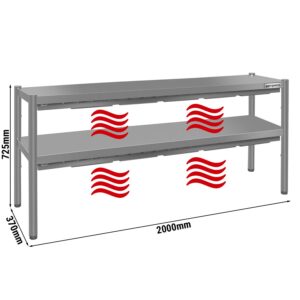 Tepelný most ECO - 2000x370mm - s 2 policami - výška: 725mm