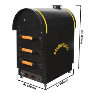Elektrická pec na zemiaky Kumpir - digitálna - 4,5 kW - s 3 zásuvkami