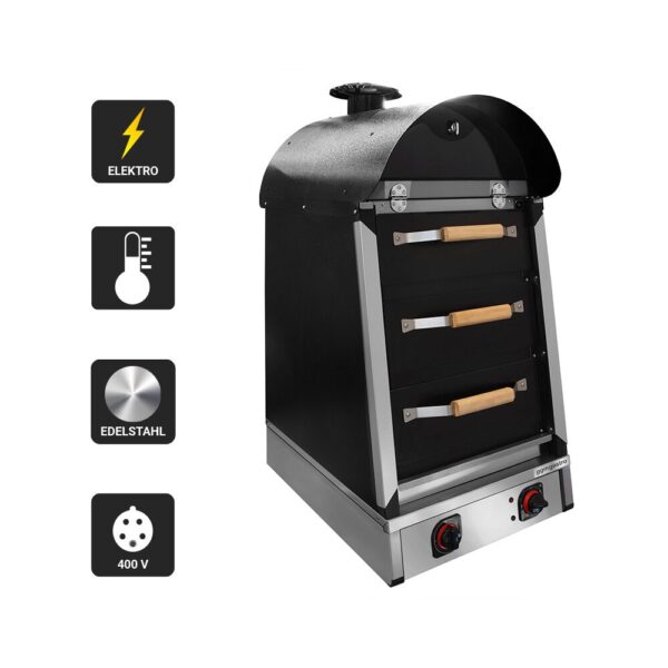 Elektrická pec na zemiaky Kumpir - ručná - 4,5 kW - s 3 zásuvkami - Image 12