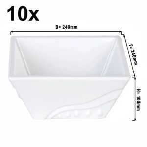 (10 kusov) Melamínová misa pre Etažér/ Buffet stojan - Výška: 100 mm