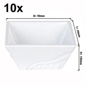 (10 kusov) Melamínová misa pre Etagere/ Buffet stojan - Výška: 100 mm