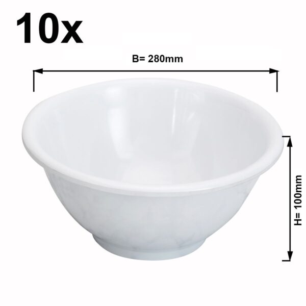 (10 kusov) Melamínová misa pre Etažér/ Buffet stojan - Ø 280mm