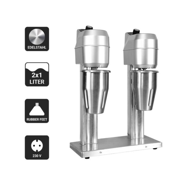 Vretenový mixér ECO - s 2 miešadlami - 2x 1000ml - 2x300 Watt - Image 8