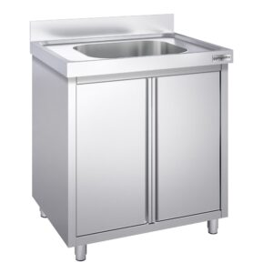 Nerezová drezová skrinka ECO - 600x600mm - 1 umývadlo - Š400xH400xV250mm (Kópia)