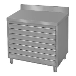 Zásuvková skrinka ECO so 6 zásuvkami na guličky z pizzového cesta a stojan - 900 x 700 mm