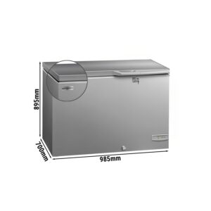 Mraznička - 985mm - 236 litrov - nerezové veko