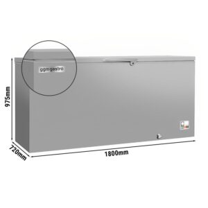 Mraznička - 1800mm - 534 litrov - nerezové veko