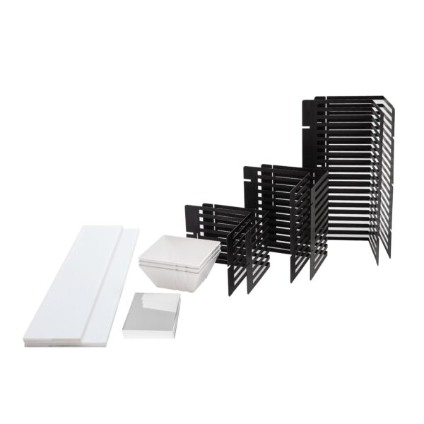 Etažér/ bufetový stánok vyrobený z plexiskla - Black/ White - Image 6