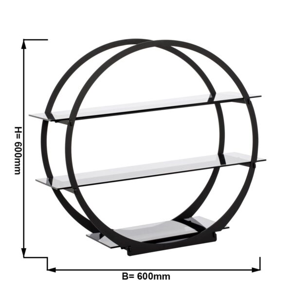 Etažér / bufetový stojan - Ø 600mm - Čierny