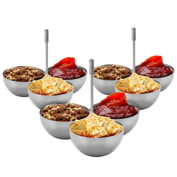 (3 kusy) Sada 3 ks misky na občerstvenie - nerez - Image 3
