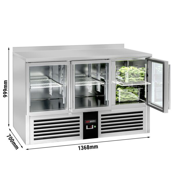 Chladiaci pult - 1370 x 700 mm - 3 x sklenené dvere - Image 6