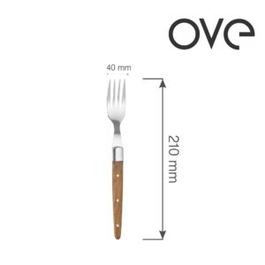 Vidlica na steaky 210 mm, sada 6 ks v darčekovom balení, RUŽOVÉ DREVO, 1ks