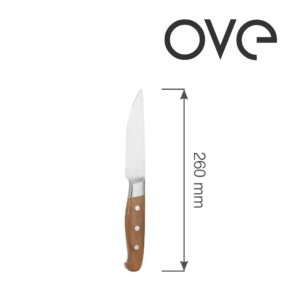 Steakový nôž 260 mm, sada 6 ks v darčekovom balení, RUŽOVÉ DREVO, 1 ks