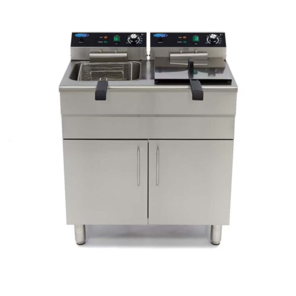 Elektrická fritéza 2×16 L – 230 V + spodná skrinka | Maxima 09365158 - Image 4