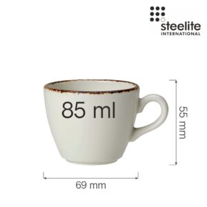 Šálka ​​na kávu a čaj Dapple Brown 85 ml, 1 ks