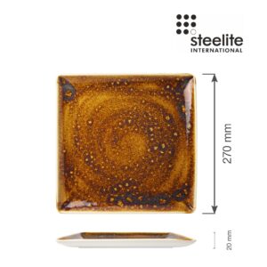 Štvorcový tanier Vesuvius Amber 270 mm x 270 mm, 1 ks