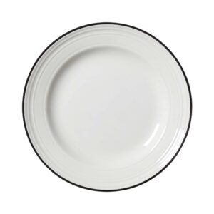 Tanier plytký Bead Black Band 165 mm, 1 ks