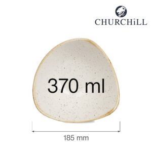 Trojuholníková misa Stonecast Barley White 185 mm, 370 ml, 1 ks