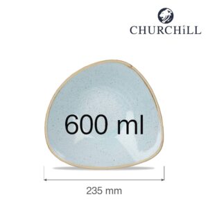 Trojuholníková miska Stonecast Duck Egg Blue 600ml, 1 ks