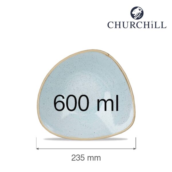 Trojuholníková miska Stonecast Duck Egg Blue 600ml, 1 ks - Image 4