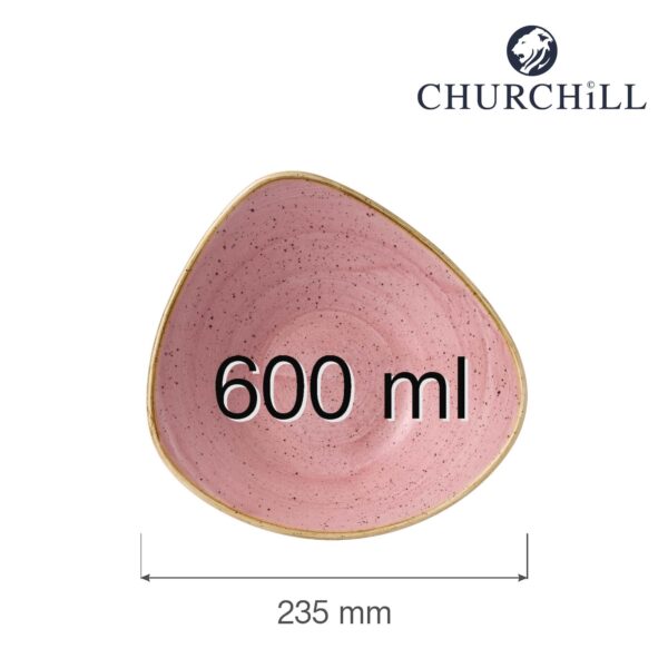 Trojuholníková misa Stonecast Petal Pink 235 mm, 600 ml, 1 ks