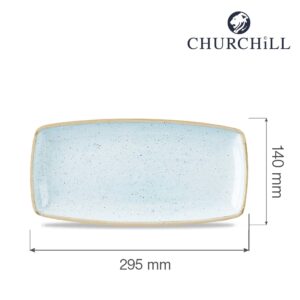 Obdlžníková polmiska Stonecast Duck Egg Blue 295x140 mm, 1 ks