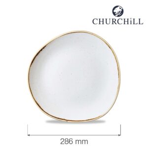 Tanier organického tvaru Stonecast Barley  White 286 mm