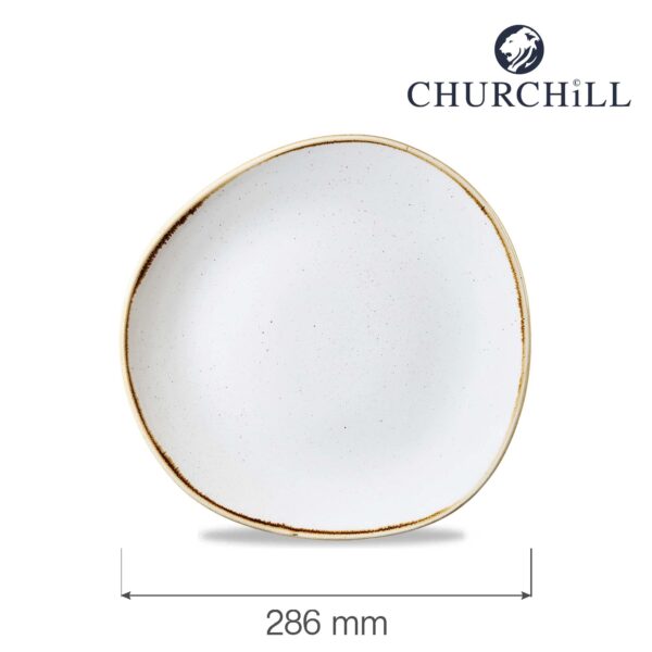 Tanier organického tvaru Stonecast Barley  White 286 mm