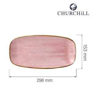 Obdĺžnikový tanier Stonecast Petal Pink 298x153 mm, 1 ks